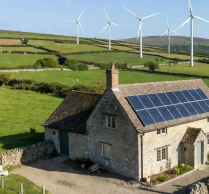 Renewable energy installation in a rural setting